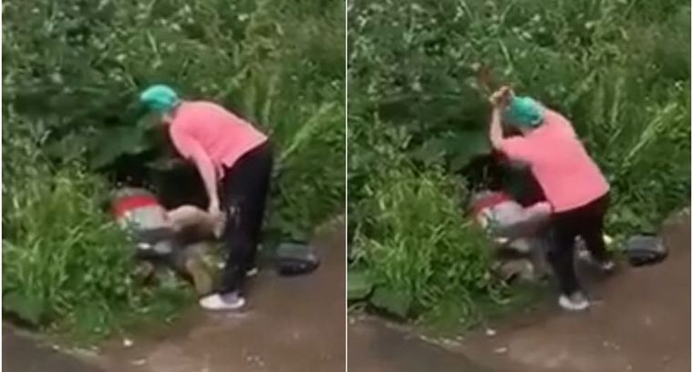 Esta señora puso orden en su barrio.