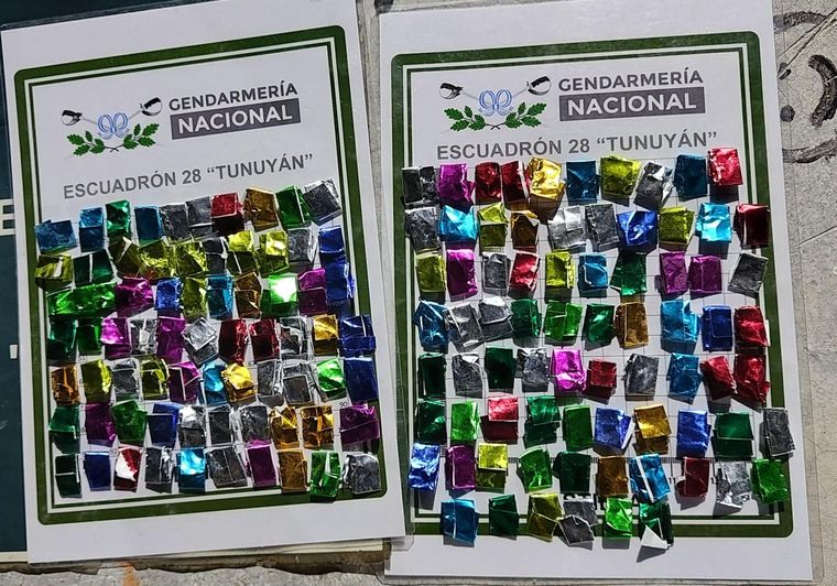 La cocaína secuestrada. Foto: Gendarmería Nacional