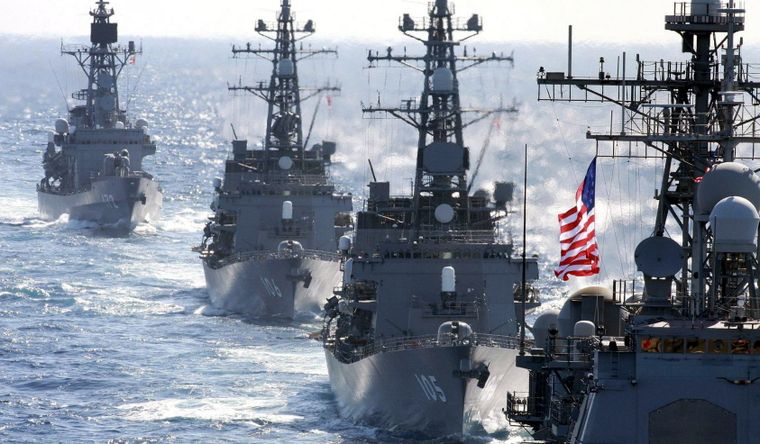 Buques de Estados Unidos están en el Caribe, frente a la costa de Venezuela. Foto Efe