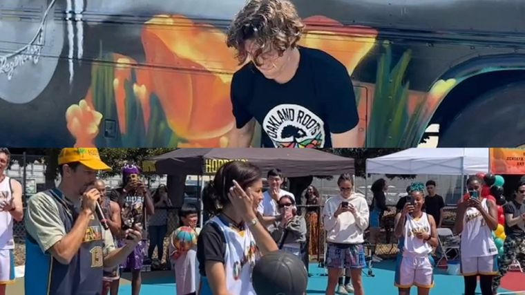 Tom Holland y Zendaya Juntos en pos de la solidaridad. Foto: Fuente: imagen - Instagram - Tom Holland // @thehoopbus