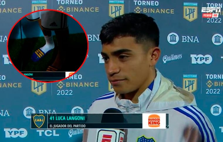 Langoni marcó el único gol de la victoria de Boca contra Godoy Cruz y salió con una molestia.