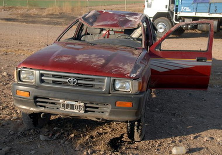 En este estado quedó el vehículo Oficial. Foto: Nacho Gaffuri / MDZ