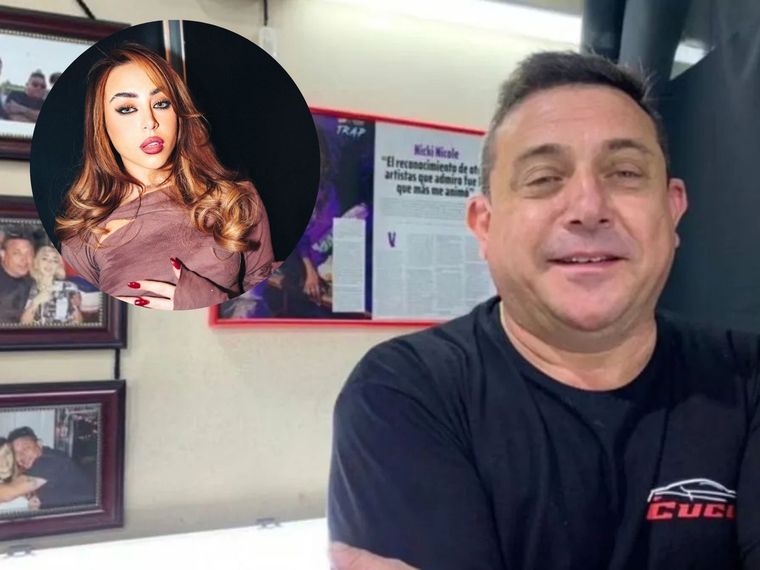 Sergio Cucco, el padre de Nicki Nicole, fue uno de los impulsores de la carrera de la cantante rosarina. Foto: Captura Cadena 3 e Instagram Nicki Nicole