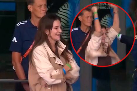 Luciana Aymar vivió la final de Las Leonas con mucha intensidad.