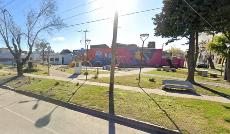 La plaza en la que ocurrió la pelea fatal Foto: NA