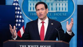 El secretario de Estado, Marco Rubio, habló ante periodistas en la Casa Blanca.