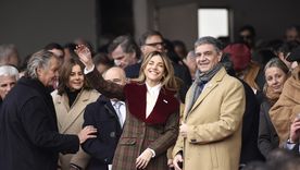 Jorge Macri junto a María Belén Ludueña en La Rural Jorge Macri junto a María Belén Ludueña en La Rural