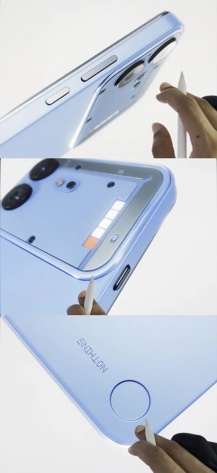El nuevo Nothing Phone (4b) reduce las zonas transparentes del chasis para adoptar un estilo de líneas más uniformes. El nuevo Nothing Phone (4b) reduce las zonas transparentes del chasis para adoptar un estilo de líneas más uniformes.