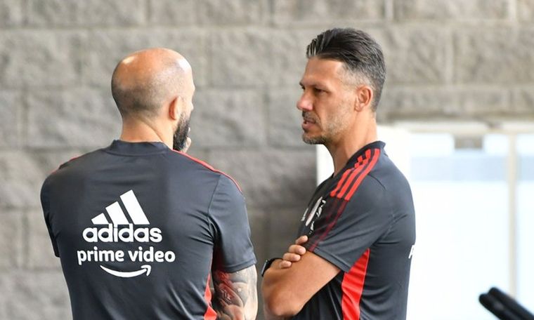 Demichelis analiza quién saldrá si vuelve Enzo Pérez. Foto: RiverPlate