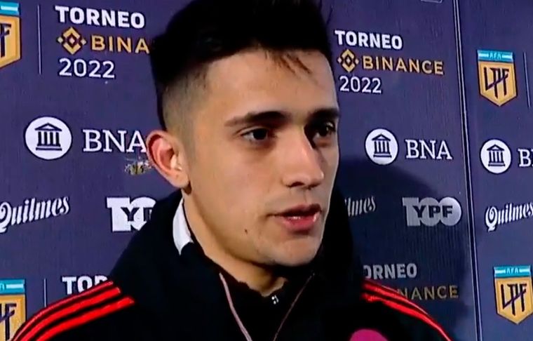 Pablo Solari El extremo de River se lamentó tras el empate en Victoria.