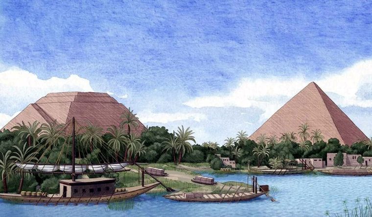 Cuando construyeron las pirámides, hicieron llegar las aguas del Nilo hasta la obra. Foto: Pnas.