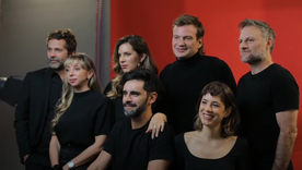 El elenco de Coherencia, la llegada de la ciencia ficción al teatro.