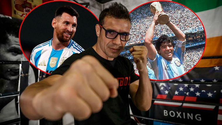 Maravilla Martínez tiene bien en claro quién es para él el GOAT entre Messi y Maradona. Foto: Archivo y NA
