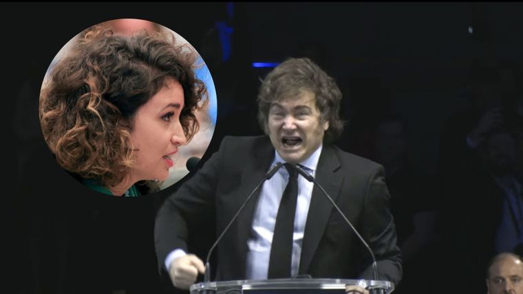 Javier Milei y Julia Mengolini