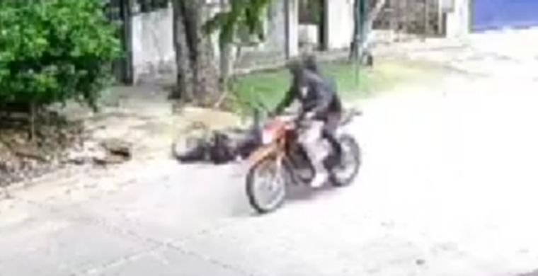 El hecho ocurrió en  la calle General Rodríguez. Foto: Captura de video