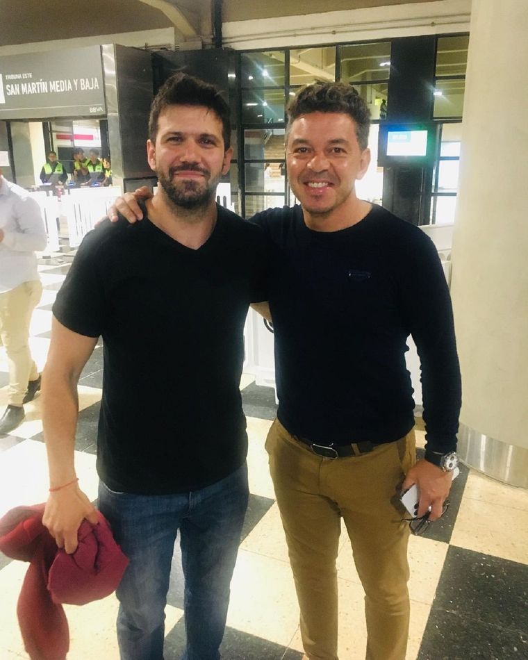 Germán Balcarce y Marcelo Gallardo. Foto: Instagram @german_balcarce