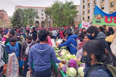 MDZol | Diferentes organizaciones que nuclean a productores de rurales se manifestaron por el centro de Mendoza durante la mañana de este jueves. Foto: Twitter @USTierra