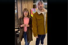 Luciano Bento y Marta Boiza, en  medio de la agresión. Foto: Captura de video