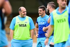 Mario Ledesma, entrenador de Los Pumas, y Pablo Matera Foto: Prensa UAR