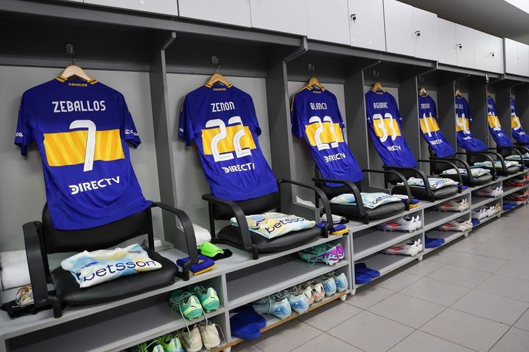 Las camisetas de los jugadores de Boca, ahora en manos de Argentino de Monte Maíz. Foto: Prensa Boca Juniors