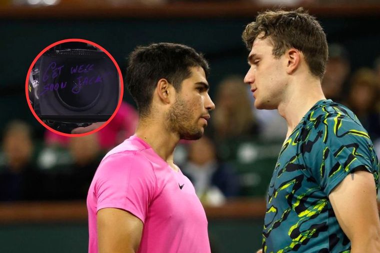 El buen gesto de Alcaraz con Draper, que tuvo que abandonar su partido de octavos de final en Indian Wells por lesión.