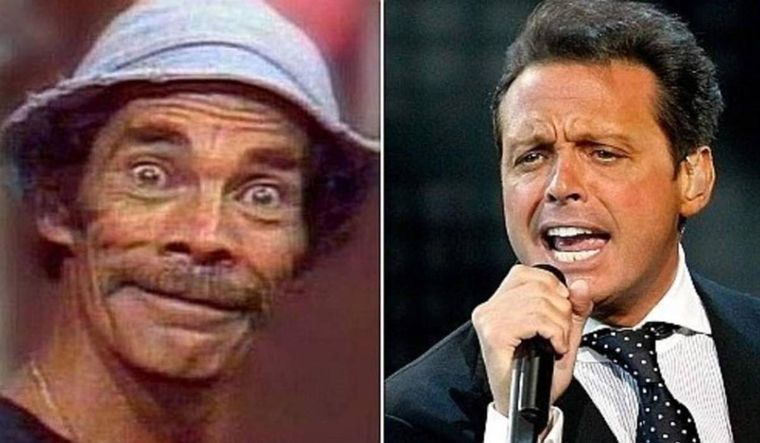 Ramón Valdés y Luis Miguel, juntos.