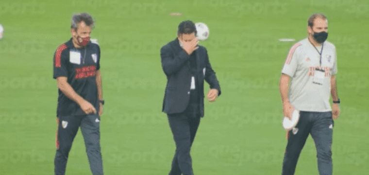 Gallardo sufrió el efecto de los gases Foto: TyC Sports