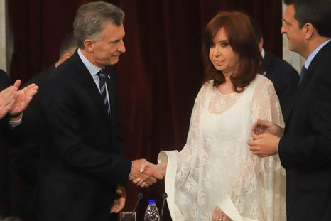 Cristina Kirchner y Mauricio Macri. Cristina Kirchner y Mauricio Macri.