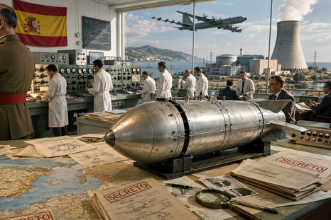 El plan nuclear para desarrollar la bomba atómica de España quedó trunco con la muerte del dictador Franco y por la necesidad de reinsertar el país en el mundo. El plan nuclear para desarrollar la bomba atómica de España quedó trunco con la muerte del dictador Franco y por la necesidad de reinsertar el país en el mundo.