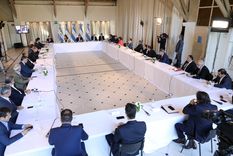 El presidente Alberto Fernández con los gobernadores.