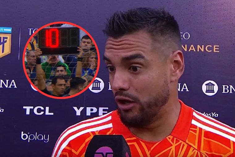 Romero se quejó por el tiempo adicionado en Central-Boca