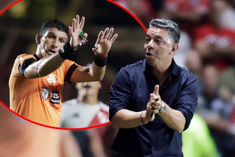Gallardo y Merlos protagonizaron un escandaloso momento tras Argentinos-River.