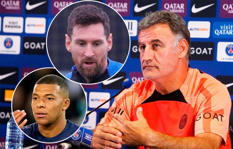 Christophe Galtier El técnico francés se refirió a Messi y Mbappé en conferencia de prensa.