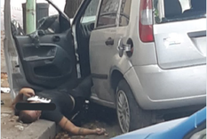 El señalado malviviente ya sin vida, Foto: Gentileza Twitter Paz Morel Quirno