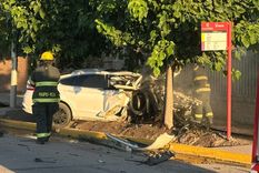 un joven quedo en grave estado tras un violento choque en carril rodriguez pena