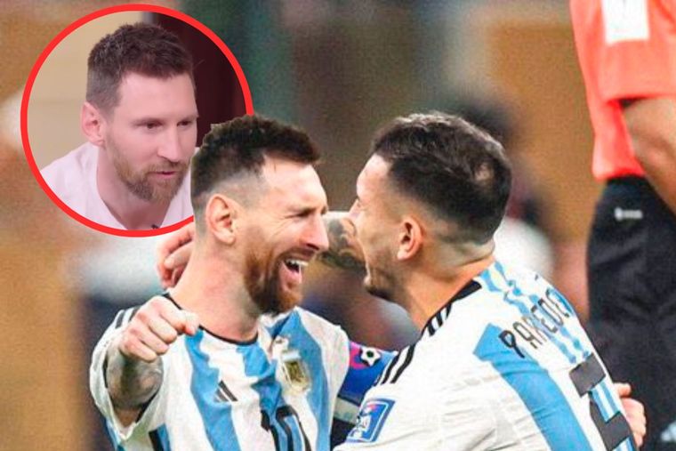 Messi y sus palabras a Paredes cuando entró la pelota de Montiel y la Selección argentina era campeona del mundo