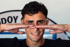 El festejo que sueña repetir en Godoy Cruz. Foto: @Clubgodoycruz