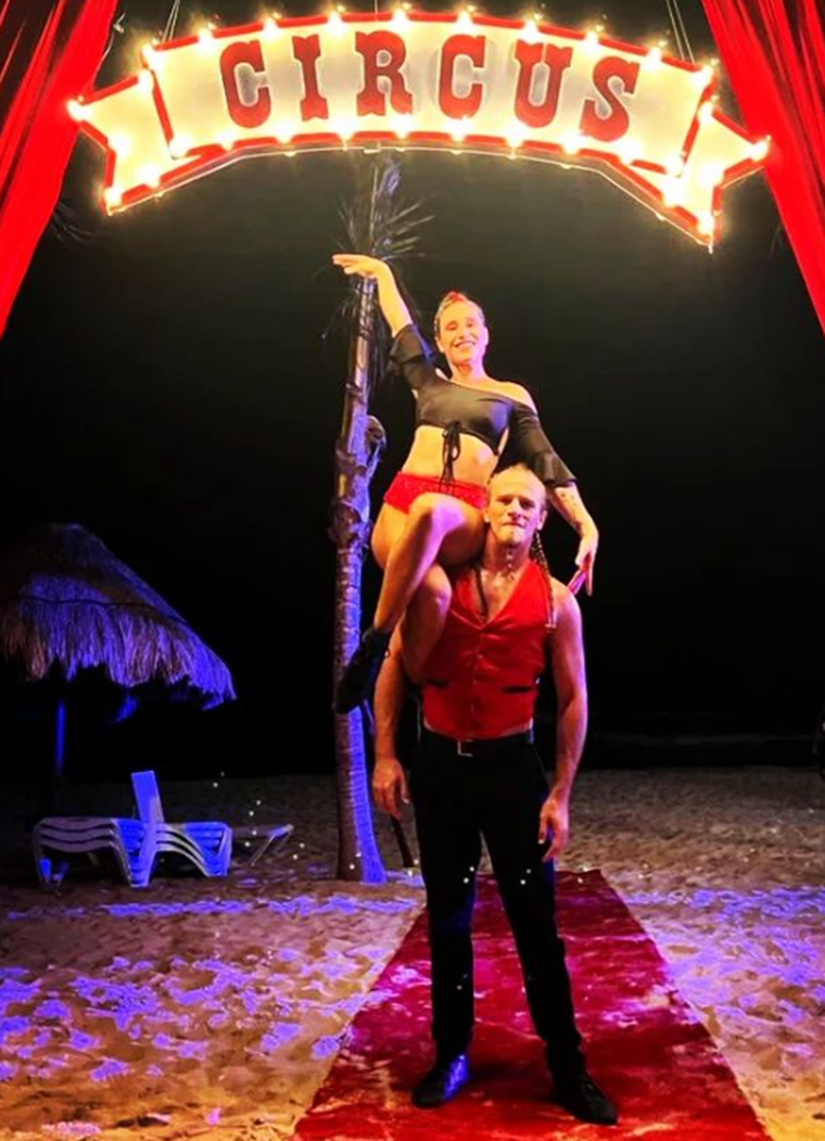 La pareja de artistas que murió en el trágico accidente. Foto: IG Gerónimo Amengual