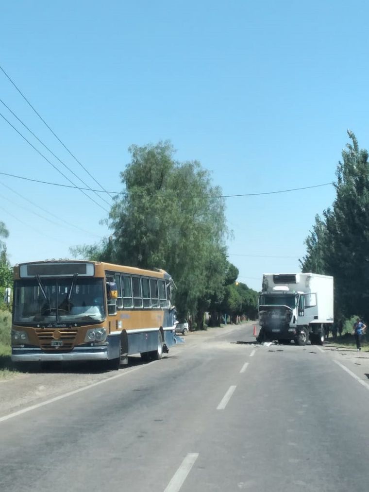 Imagen del accidente en Lavalle. Foto: Ministerio de Seguridad