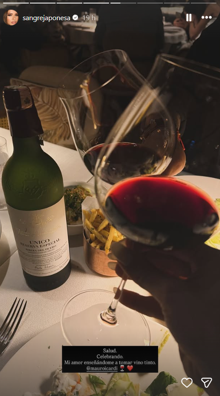 La romántica cena de la China Suárez y Mauro Icardi. Foto: captura de video / @sangrejaponesa. La romántica cena de la China Suárez y Mauro Icardi. Foto: captura de video / @sangrejaponesa. 