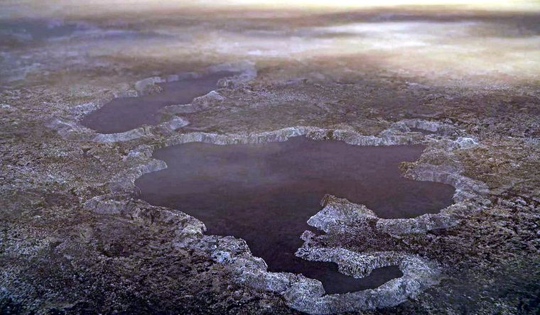 Así es la superficie de Titán. Foto: Nasa.