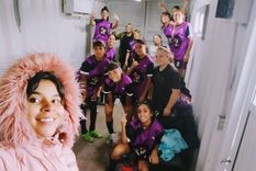 Las Leonas entrenan en el Club Social y Deportivo La Gloria, del departamento de Godoy Cruz