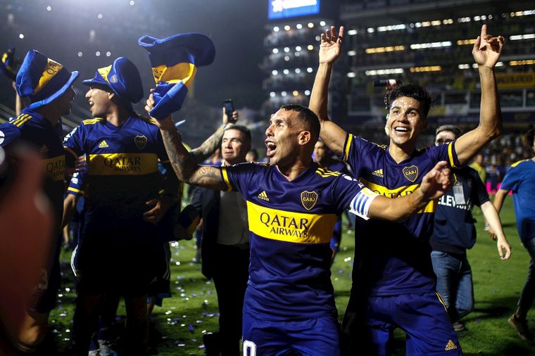 Tevez resurgió y fue clave para que Boca sea campeón. EFE Foto: EFE