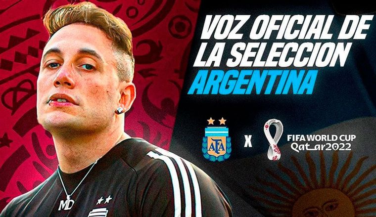 Momo no es más la voz del estadio en los partidos de Argentina en Qatar 2022. Foto: @gero.momo
