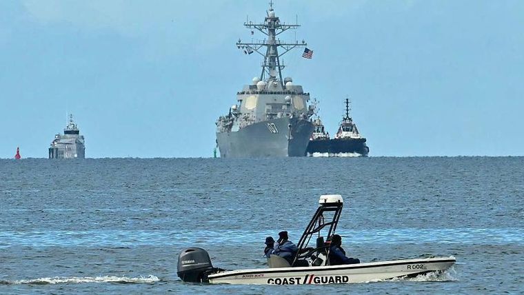 Estados Unidos desplegó una flota de buques de guerra al Caribe, a pocos kilómetros de la costa de Venezuela Estados Unidos desplegó una flota de buques de guerra al Caribe, a pocos kilómetros de la costa de Venezuela