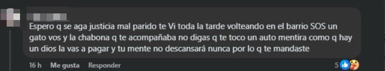Uno de los comentarios que apuntaban contra el acusado. 
