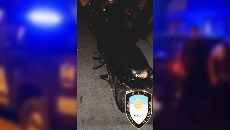 La motocicleta incautada. Foto: Gentileza.