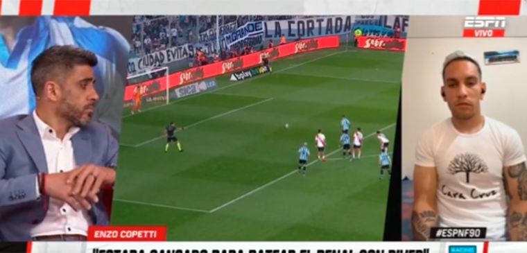 Copetti habló por primera vez del penal ante River.