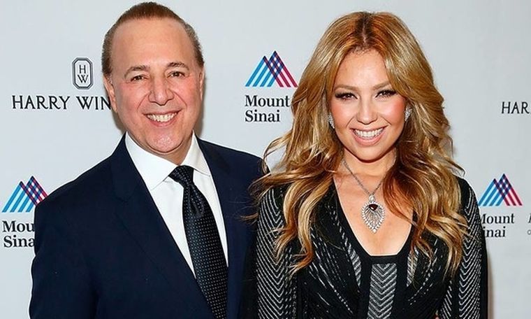 Thalía y Tommy Mottola Foto: Archivo
