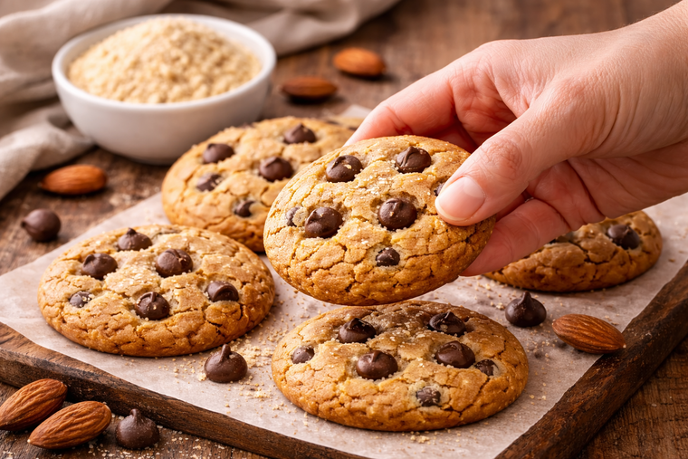 Cookies de harina de almendras con chips en su receta perfecta Cookies de harina de almendras con chips en su receta perfecta